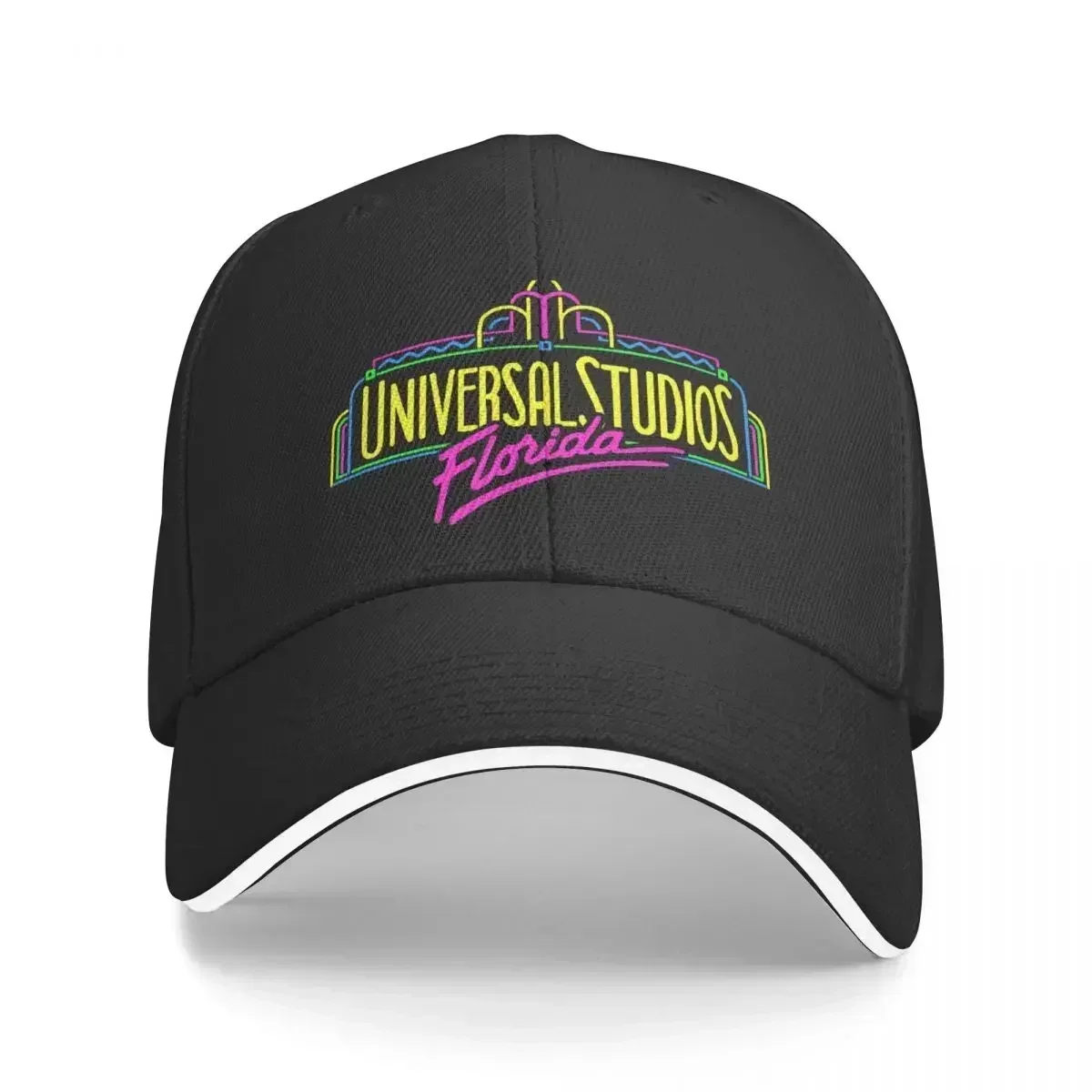 Universal Studios Florida V2 Unisex Caps Outdoor Trucker Baseball Cap Snapback Breathable Hat Customizable Polychromatic Hats