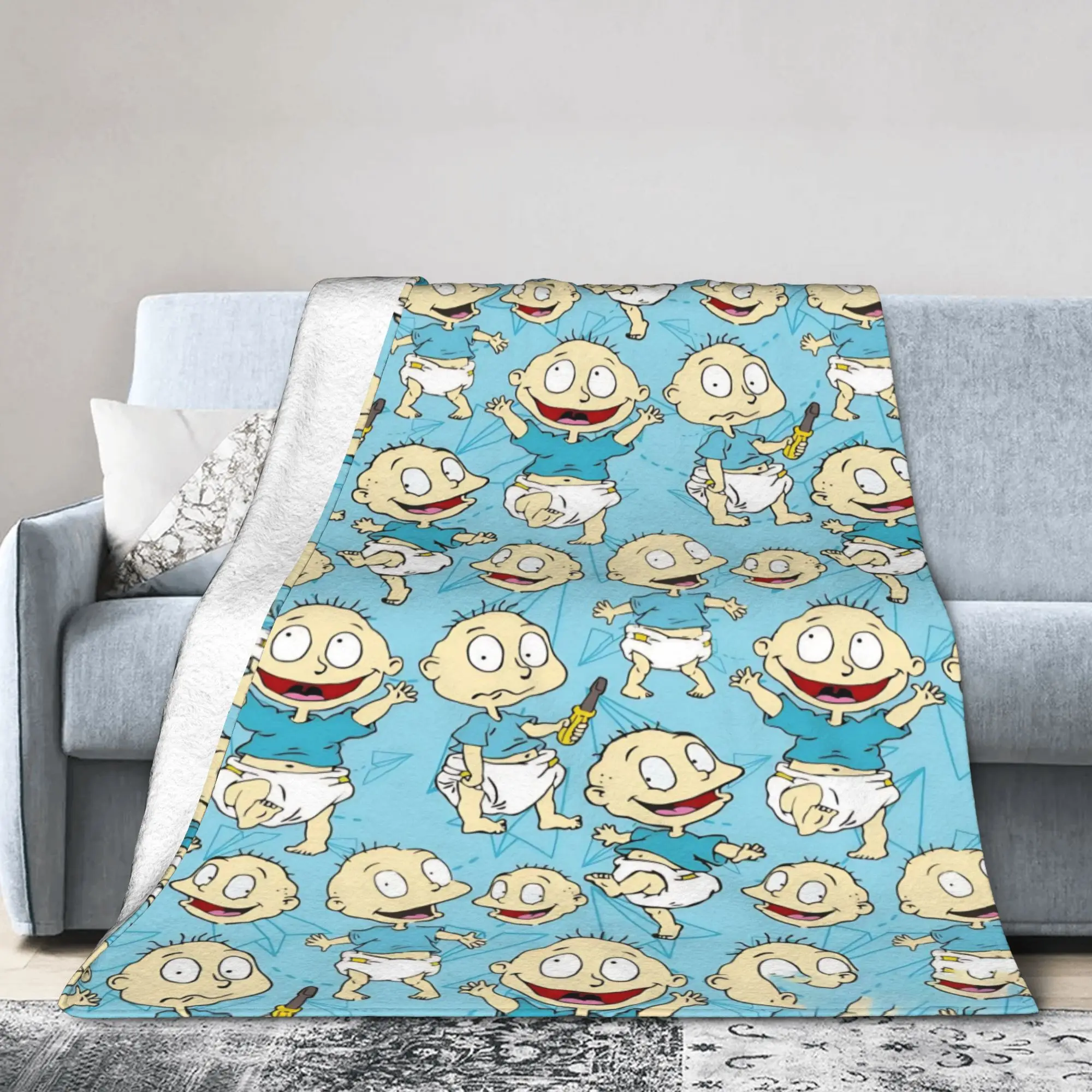 Rugrats Reptar & شخصية طباعة بطانية سوبر الدافئة الجدة أفخم رمي بطانية لغرفة النوم التخييم الفانيلا المفرش غطاء السرير
