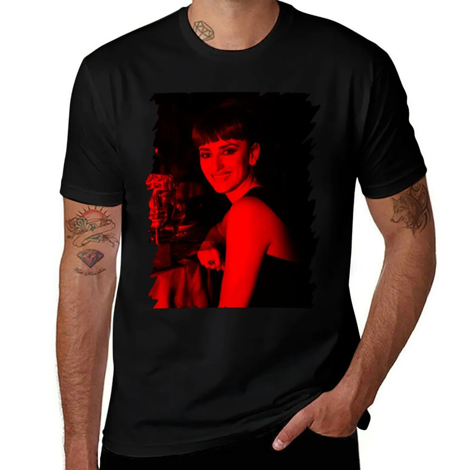 Penelope Cruz - Celebrity T-Shirt Urban Casual Loose Fit Tee T-Shirt