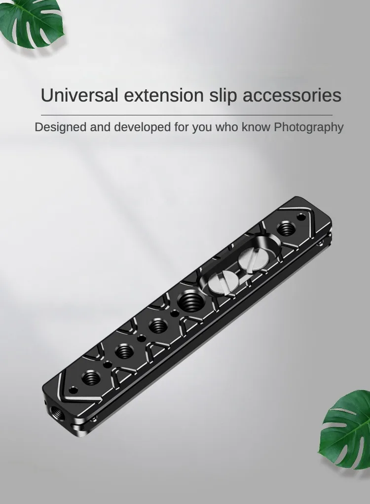 120mm Käses tange platte 1/4 "3/8" Arri-Positions löcher für Kamera käfig Rig Schnell verschluss schiene Schieber halterung Licht verlängerung halterung – Detail 3