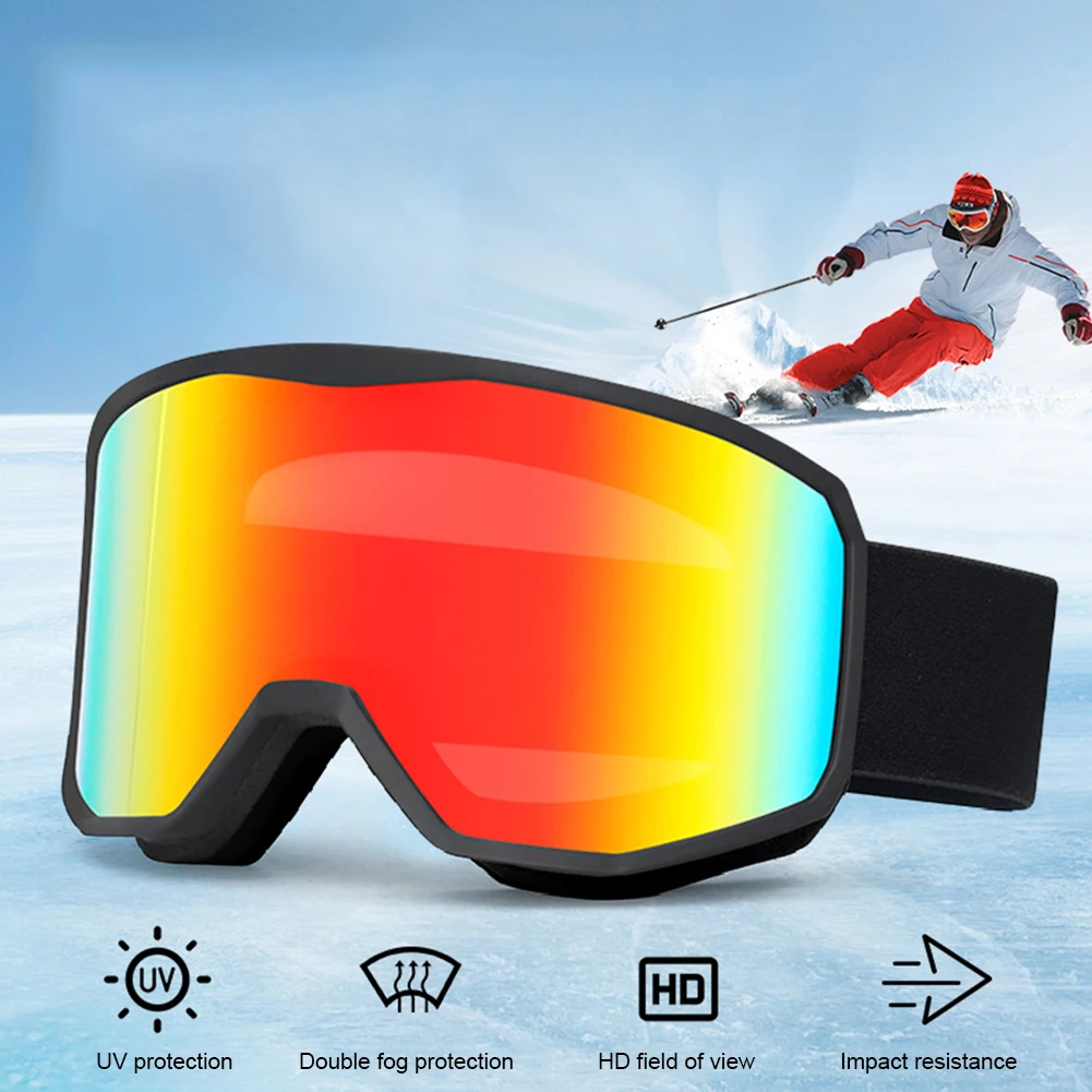 Ski Goggles Ski Protective Glasses UV Protection Snowboard Goggles Anti-Fog Skiing Safety Eyewear Double Layer for Men Women