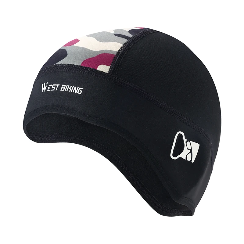 AliExpress West Biking WEST BIKING Winter Cycling Cap Windproof Thermal Fleece Helmet Liner Hat with Glasses Hole for Outdoor Cycling Running Fishing