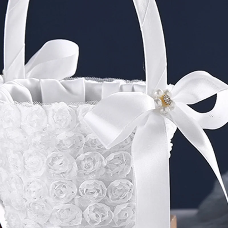 سلة زهور رومانسية لحفل الزفاف ، مبعثر فتاة الأمريكية ، زهور يدوية الصنع ، لوازم