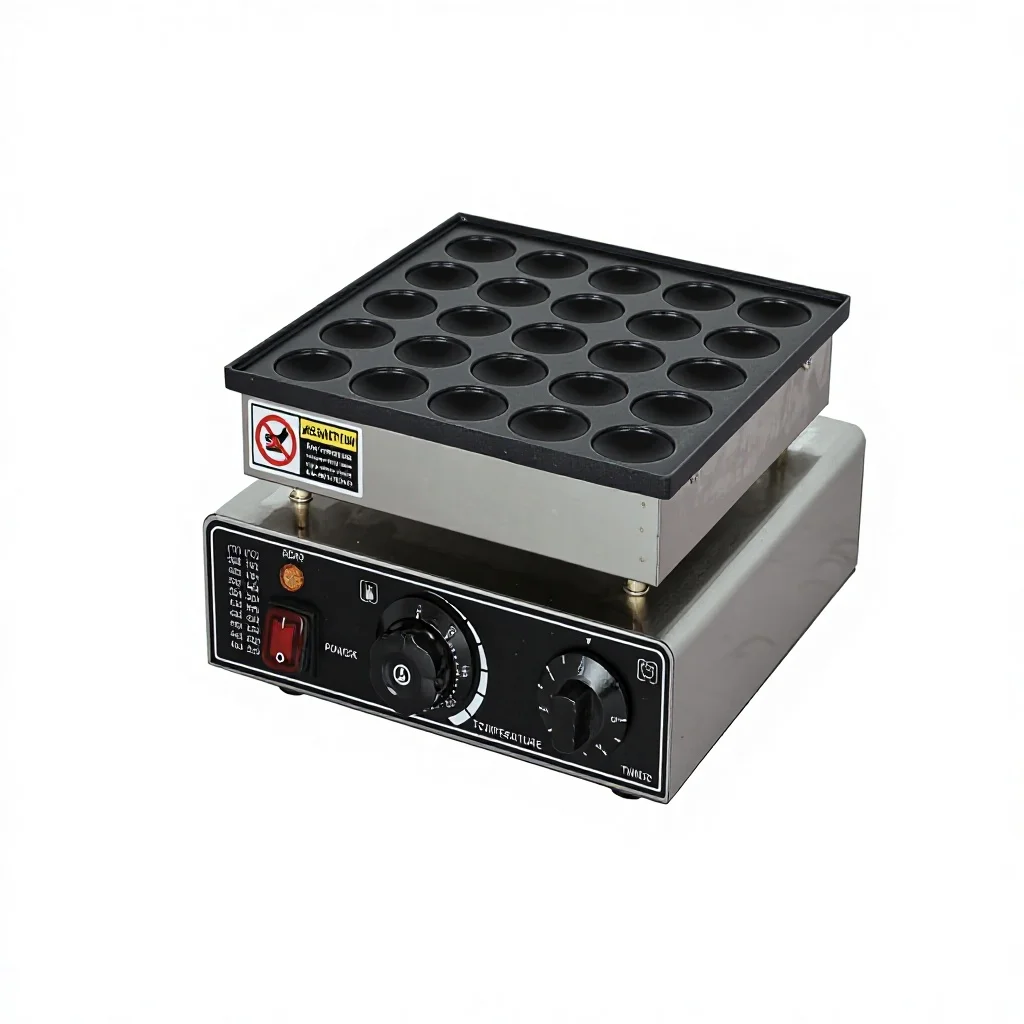 Commercial 25-Hole Electric Quail Egg Grill & Waffle | Fast Heating Non-Stick Cooking Pan