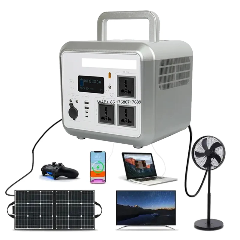 

1152Wh LiFePO4 Portable Power Station 1500 Watts Pure Sine Wave 11 Port Fast Charging USB-C/DC/AC Solar Generator