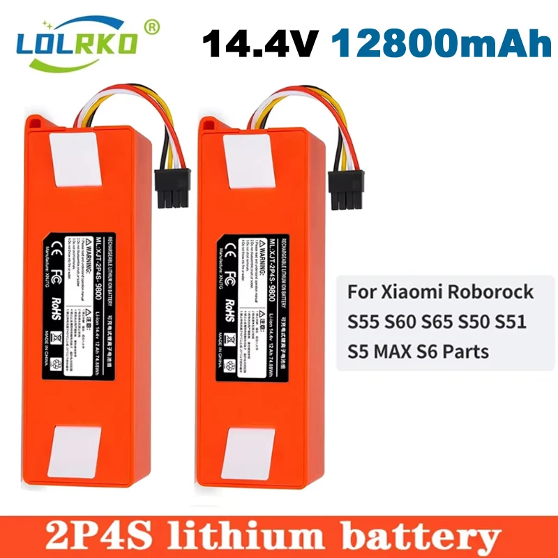 14.4V 6500mAh li-ion Battery Vacuum Cleaner accessories for xiaomi mi SDJQR01RR SDJQR02RR SDJQR03RRE35 Xiaowa C10 E20 E35 Robot