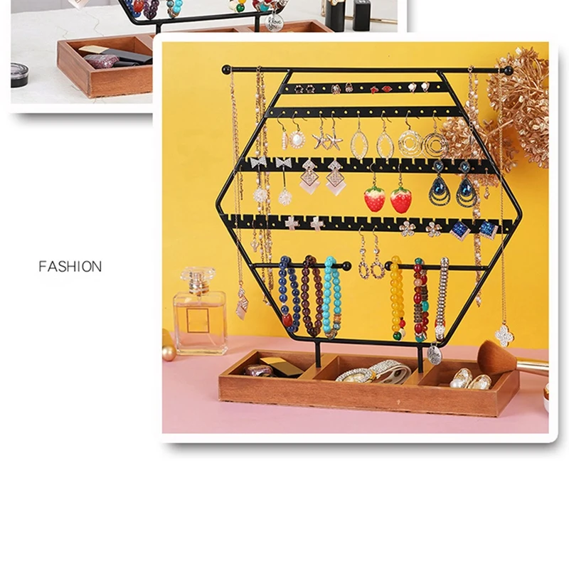 Version Hexagonal Jewelry Display Rack Jewelry Storage Rack Jewelry Display Rack Earring Storage