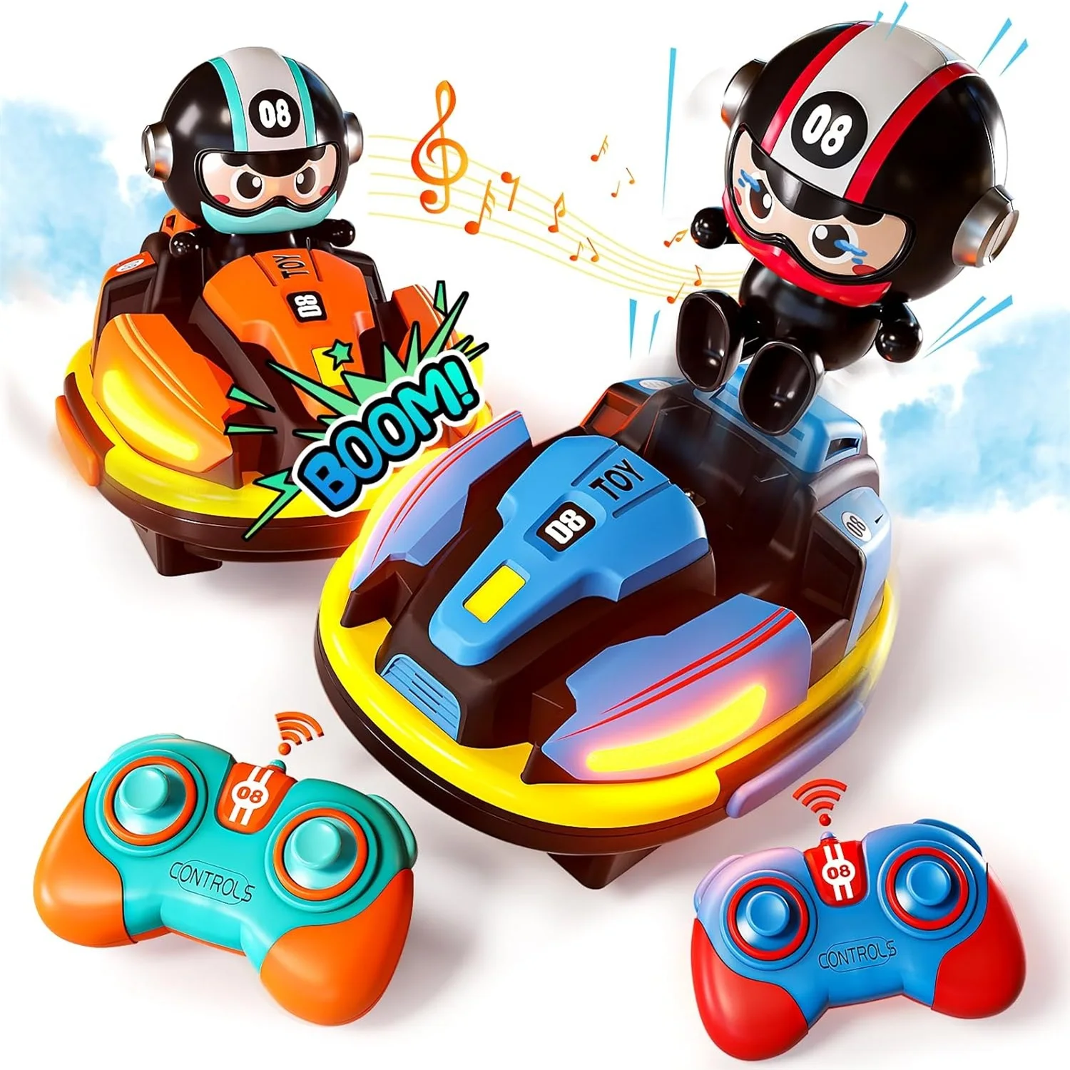 

Remote Control Toys New 2.4G Remote Control Bumper Car Duel Duel Spray Music Racing Kids Boys Girls Crazyracing Kartrider Toys