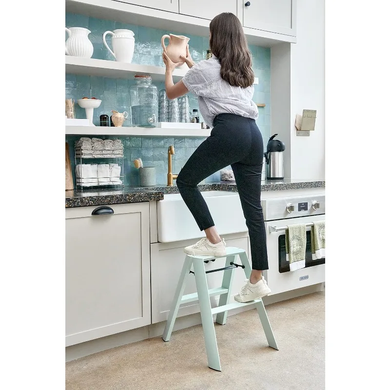 Ladders Lucano Step Ladder, 2-Step Mint Green Tools & Home Improvement›Building Supplies›Ladders›Step Ladders