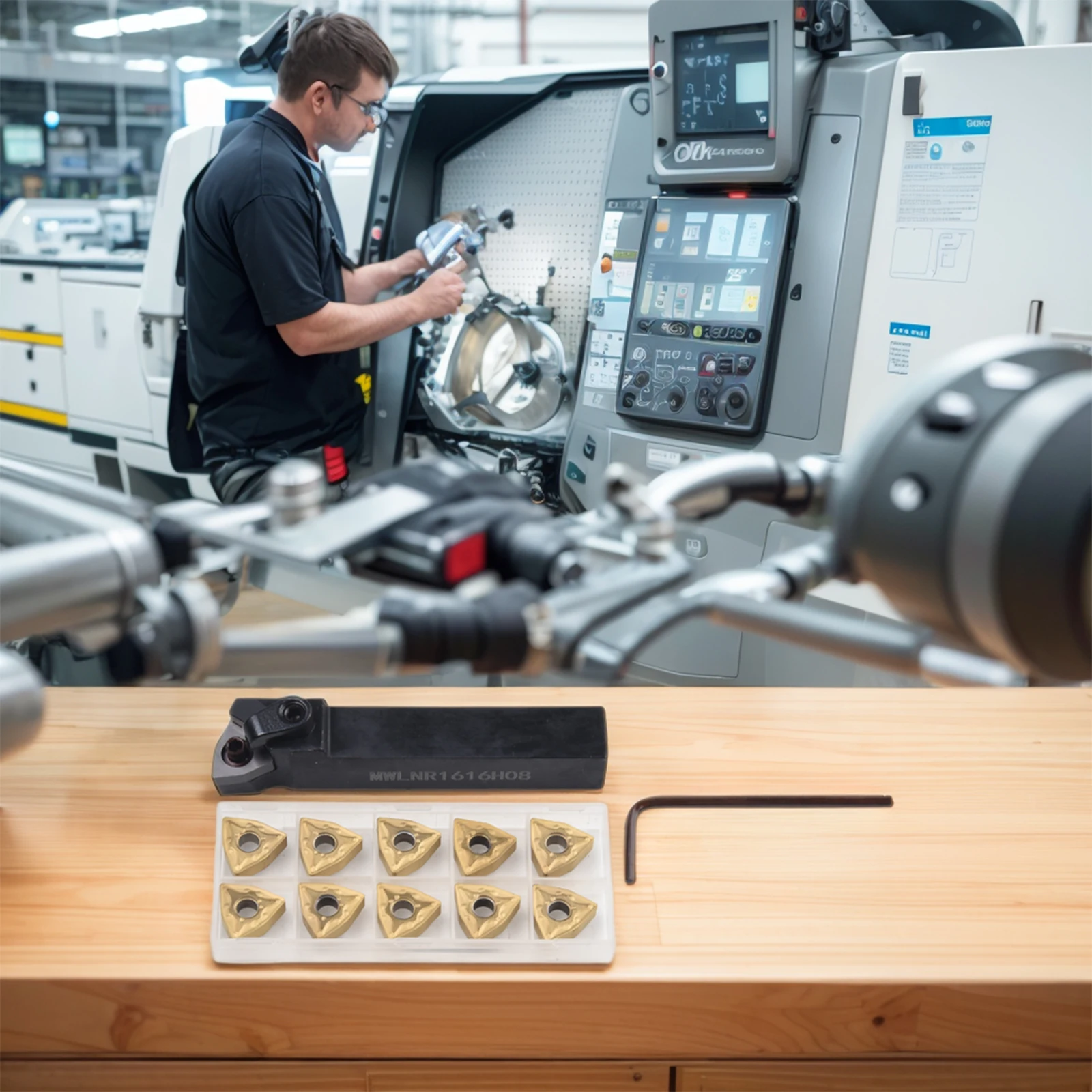

Turning Tool Holder MWLNR1616H08 Stable Machining Versatile Tool Set Accurate Results Carbon Steel Control During Machining