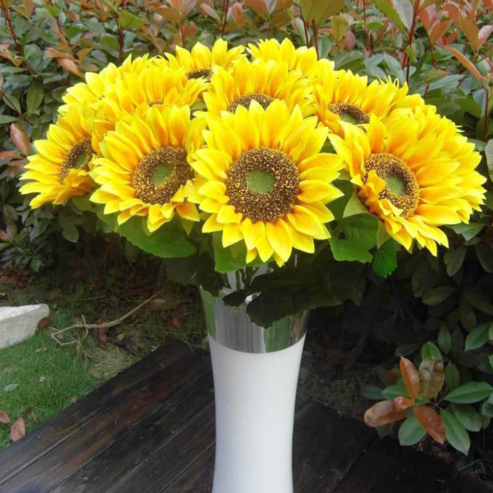 

10pcs/pack artificial flower bouquets artificial Sunflower bouquets for home decoration or photography props