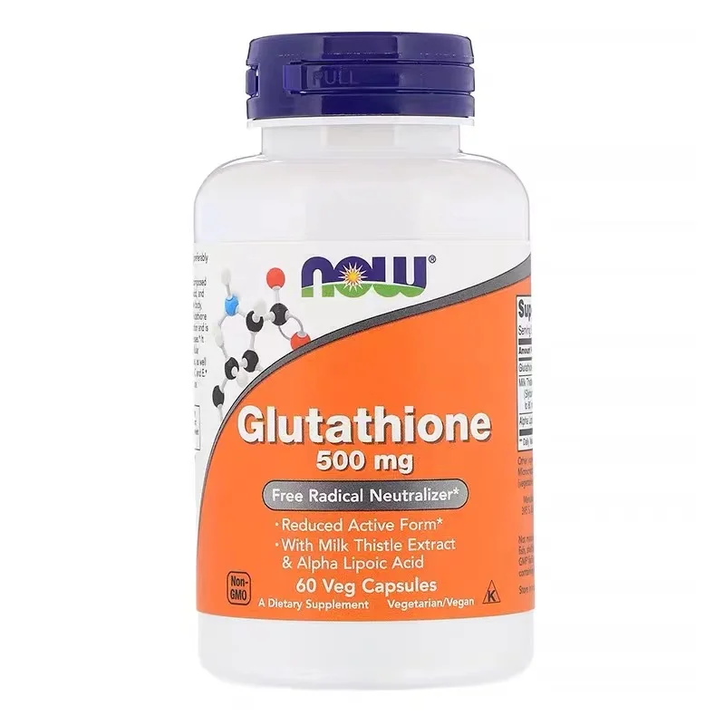 NOW Glutathlone 500mg, With Silymarin &Alpha Lipolc Acid, 60 Veg Capsules