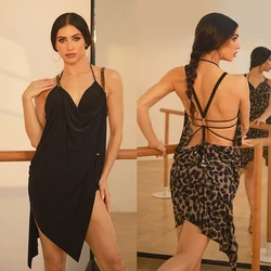 ZYM traje de baile latino para mujer, Tops con estampado de flores, falda, ropa de práctica latina de verano, vestido de actuación de Salsa Cha Rumba DNV20589