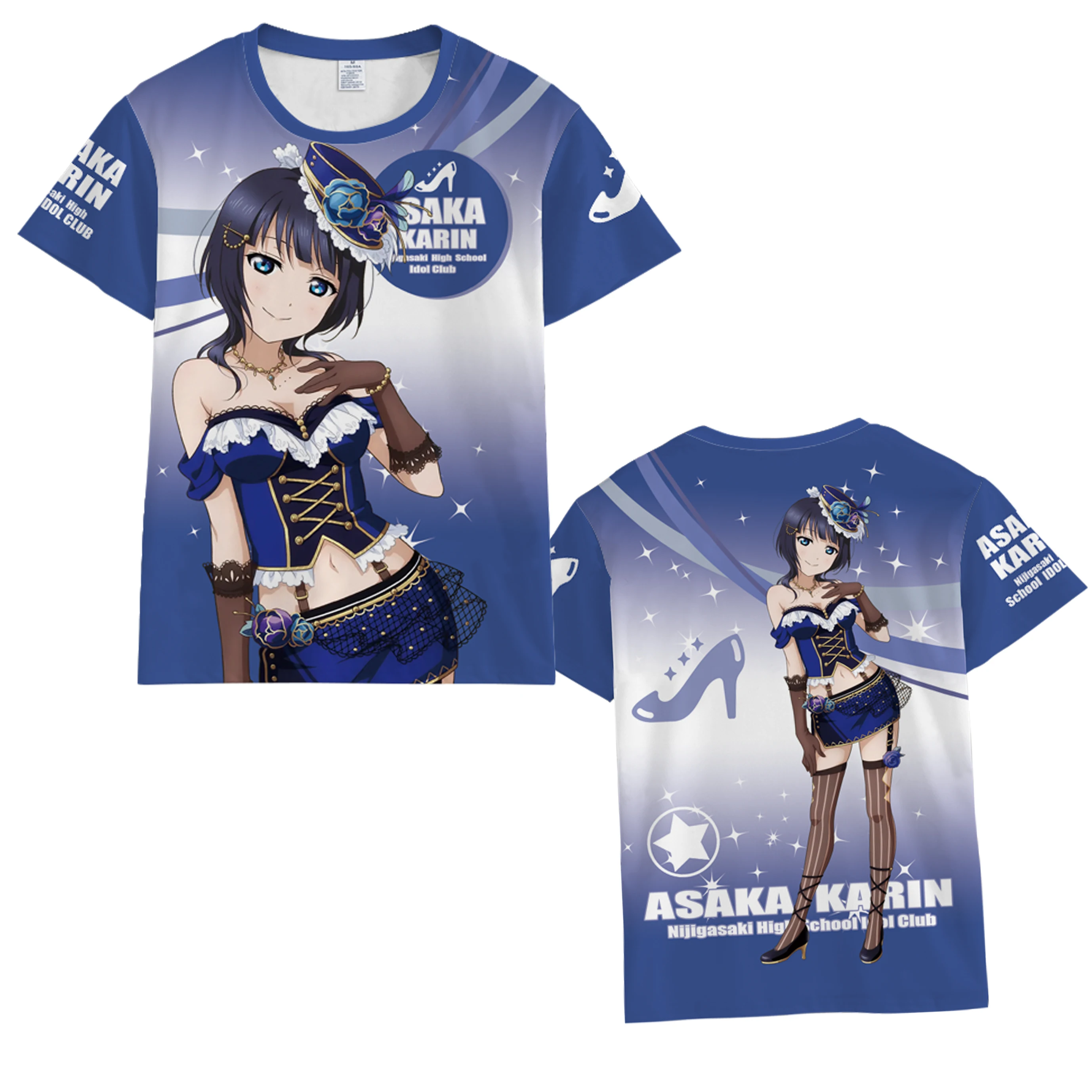 Love Live! Nijigasaki High School Idol Club 3D Print T Shirt Women Men Konoe Kanata Uehara Ayumu Cosplay Graphic Tees Streetwear