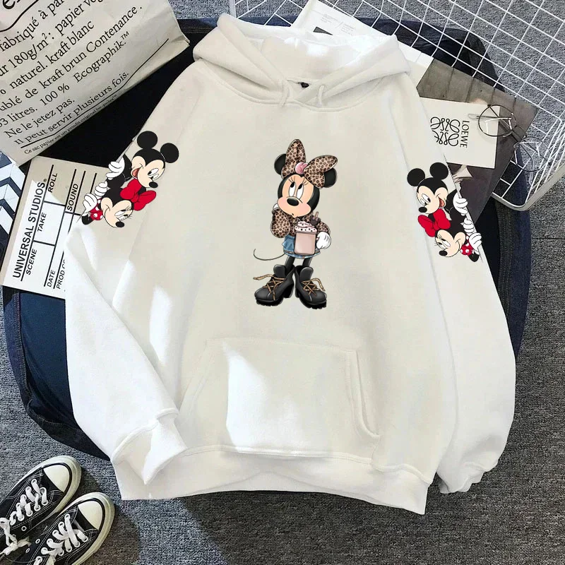 New Mickey Minnie Mouse Hoodie Y2k Clothes Woman Clothing Long Sleeve Hoodie Sweatshirts Women Clothing Y2k Women\'s sweatshirt