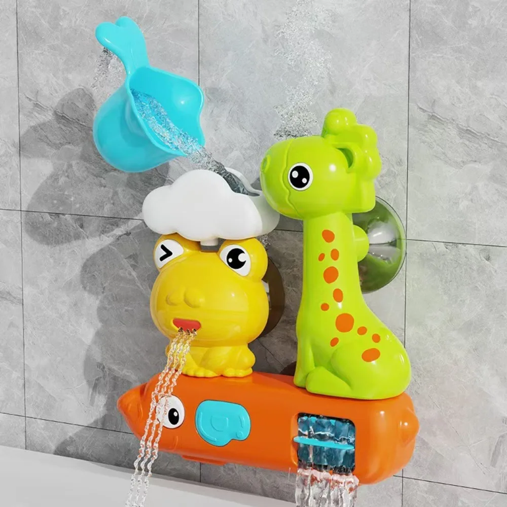 

Suction Cup Frog Roaming Shower Toys Educational Outdoor Universal Water Wheel Water Toy ABS Sensory Play Ocean Bath Toys
