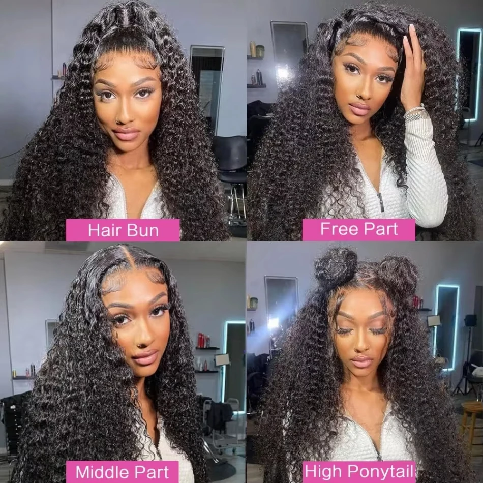250% Density 13x4 13x6 Hd Lace Frontal Wigs Brazilian 38 Inch Deep Wave Human Hair 5x5 Lace Front Wig For Women Pre plucked image 2
