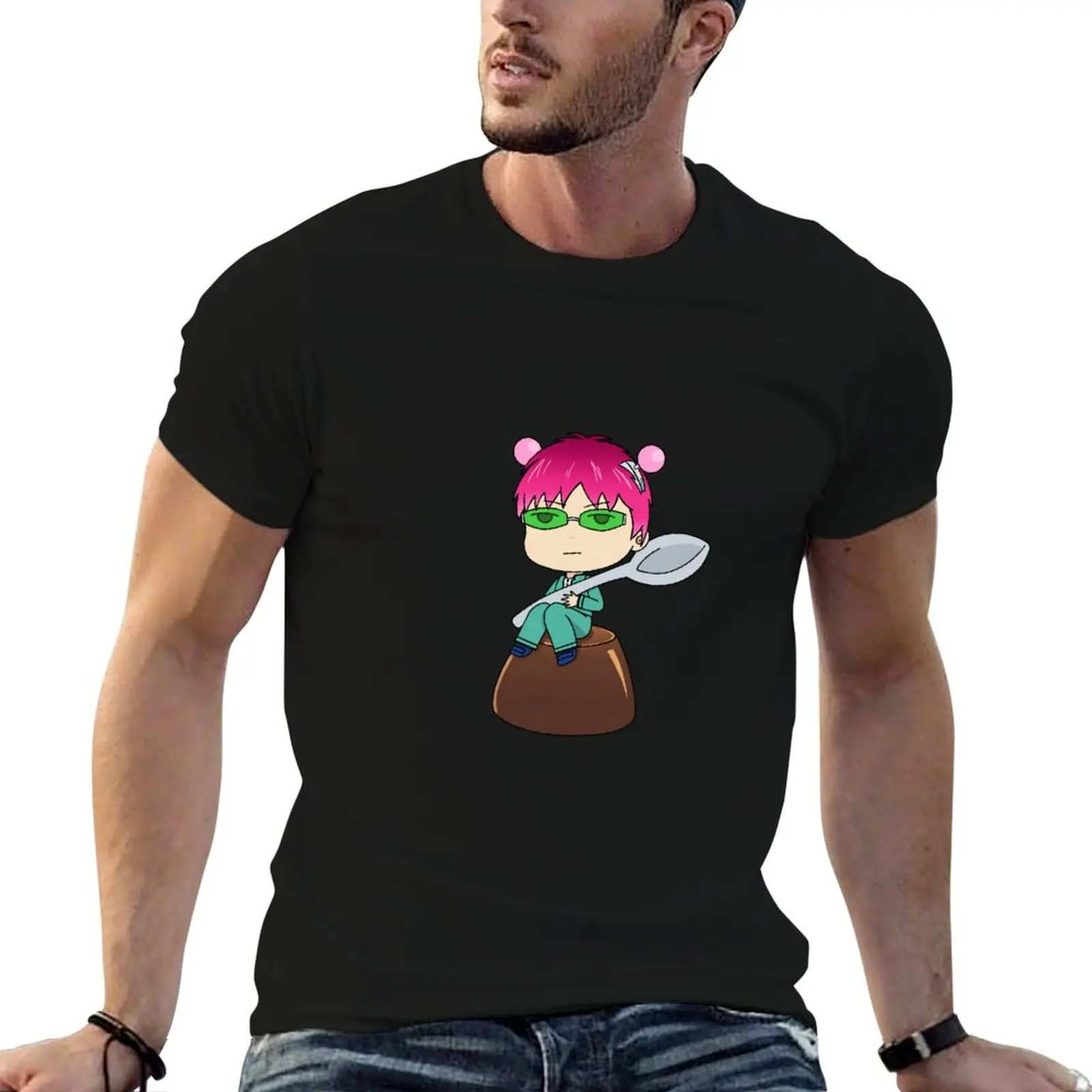 Saiki K. Coffee Jelly T-Shirt cotton t shirt pack man t shirts cotton cotton t shirt man T-shirt