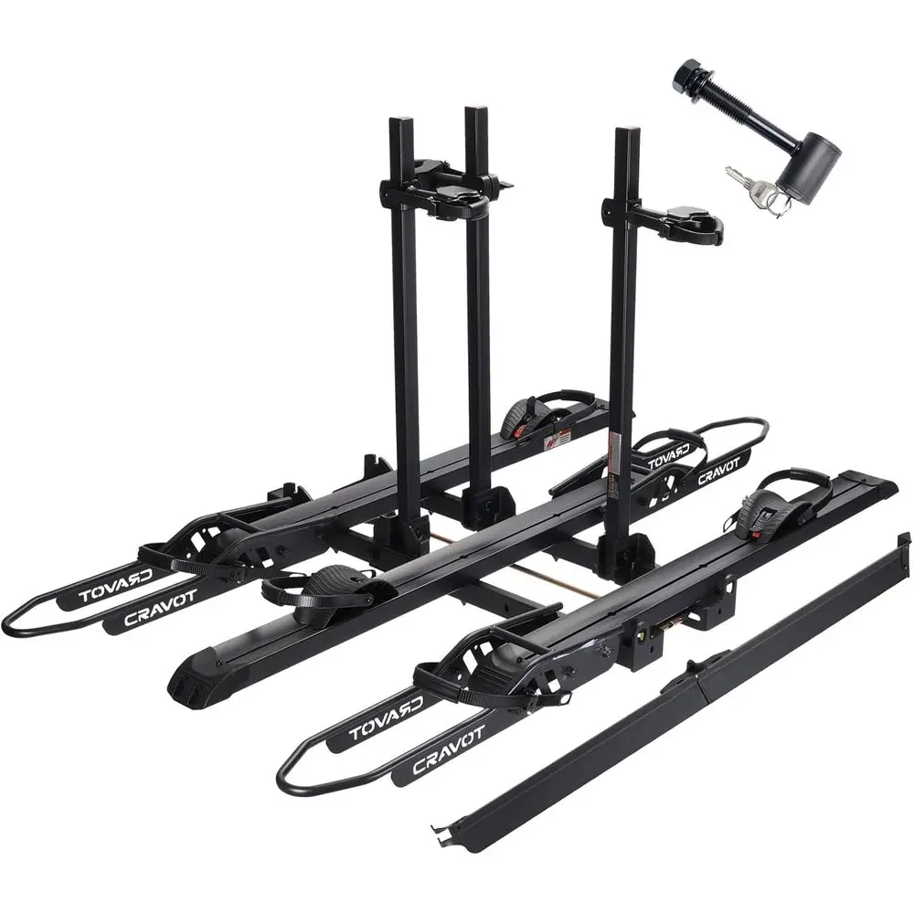 Electric Bike Rack for 3 Bikes, 300lbs Capacity, 5-Inch Receiver, 2-Inch Hitch