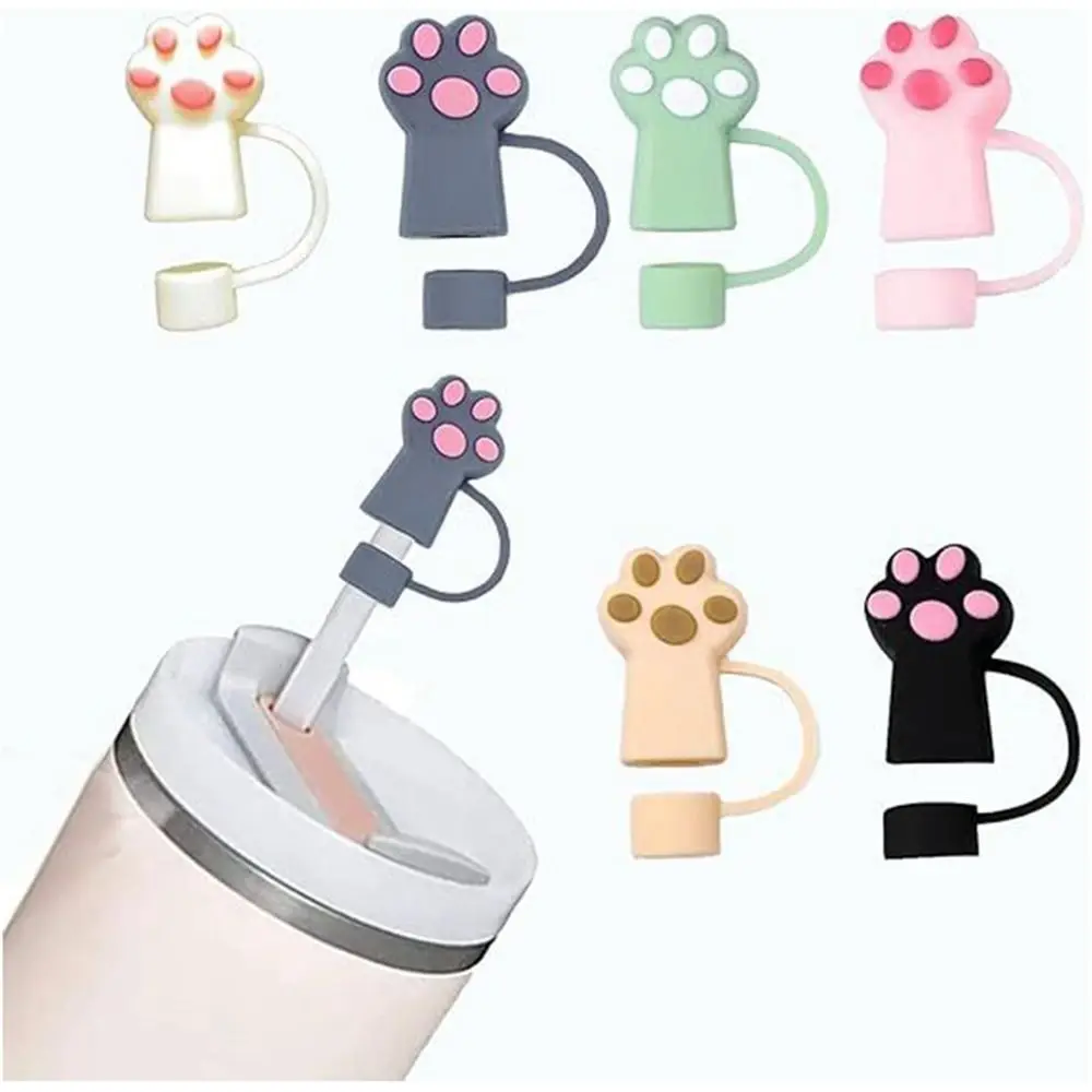 New Cup Accessories Silicone Straw Plug Reusable Dust-proof Drinking Dust Cap Kitchen Tool Splash Proof Straw Tips Cover Bottle