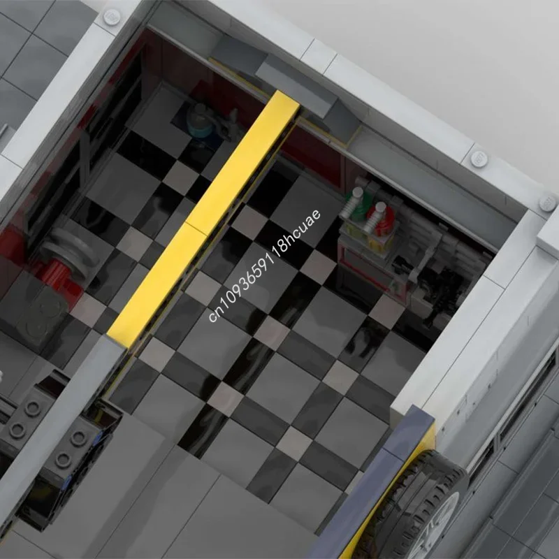 927pcs MOC Tuning Workshop Gemodulared Model Bouwstenen Speelgoed Architectuur Monteren Kerstcadeau DIY Creatieve Baksteen Kinderen