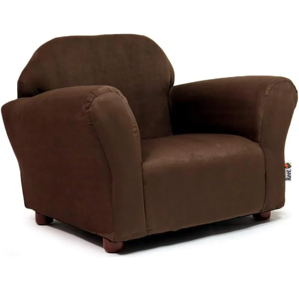 

Microsuede Children's Chair, Roundy, Brown