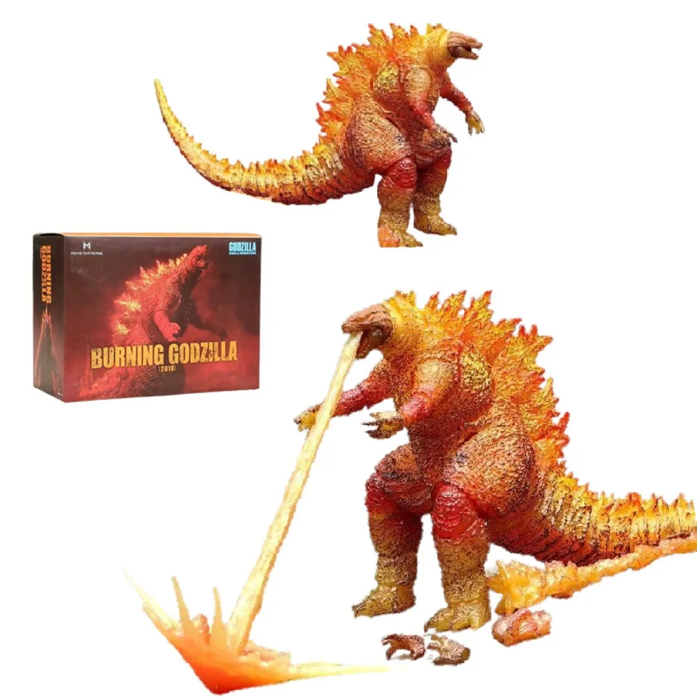 

High Quality SHM Red Lotus Godzilla 2019 Movie Dinosaur Nuclear Monster Handheld Mobile Model Color Box Packaging Ornaments Toy