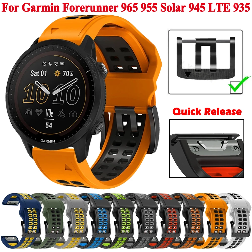 Watch Strap For Garmin Forerunner 965 955 Solar 935 945 LTE Silicone Watchband Quick Release 22mm 26mm Bracelet Wristband