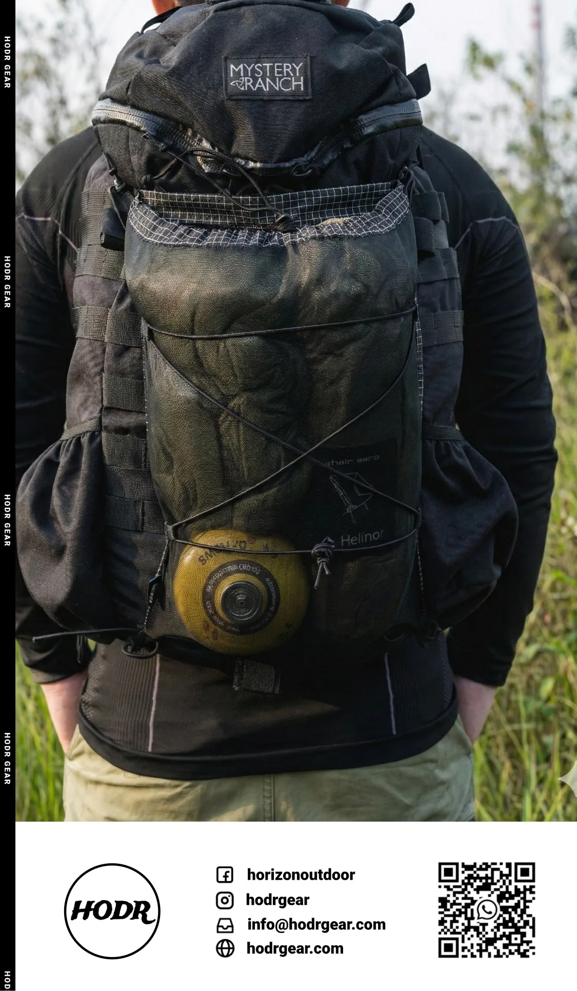 [HODRGEAR] Modularer Känguru-Rucksack Erweiterung 6L Ultraleicht 58g Gridstop für Wandern Trekking UL Gear Beaver Tail – Detail 20