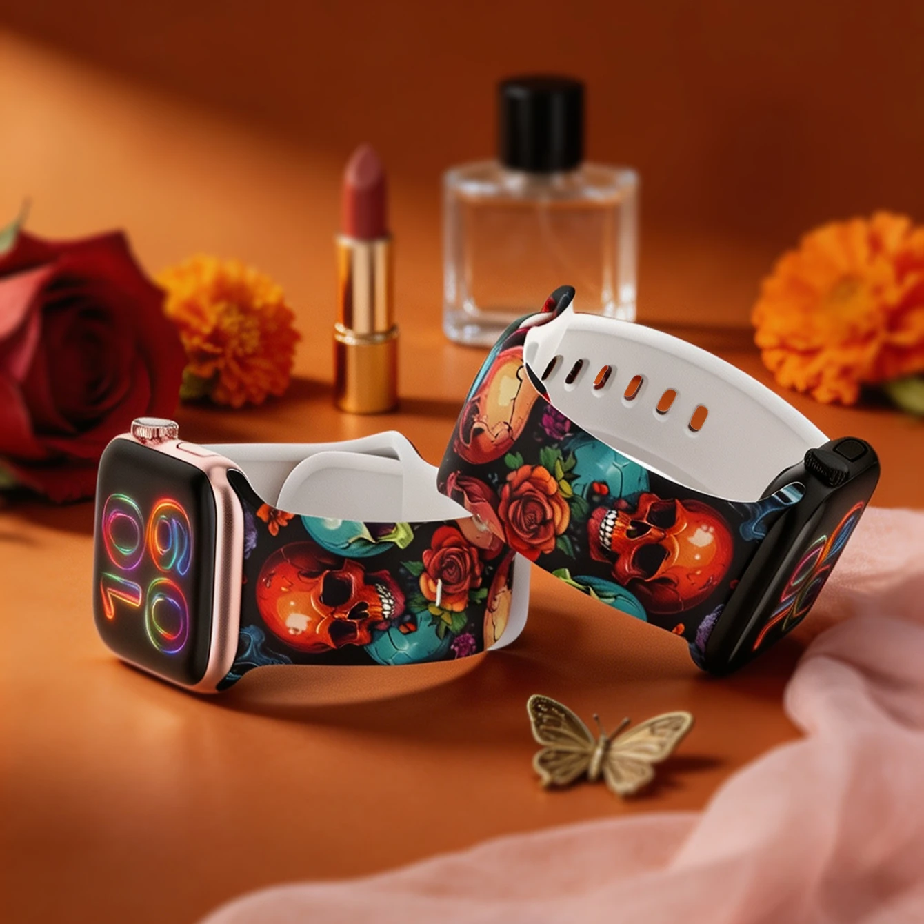 Halloween watch band for Apple Watch 38/40/41/42/45/46/49mm, stylish and soft silicone strap, for iWatch Series12 11 10 987 654 - view 4