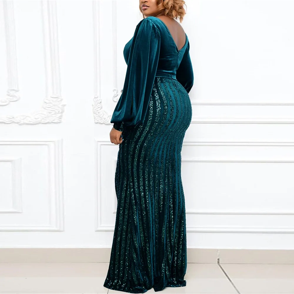 Plus Size Maternity Dress For Photoshoot Pregnancy Sequin Long Evening Clothes Retro Winter Pregnant Woman Photography Maxi Gown