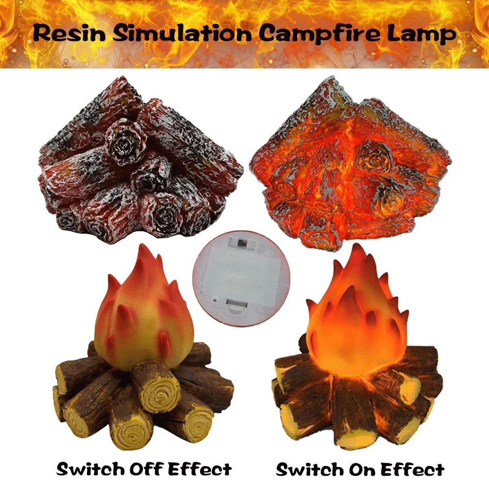 โคมไฟถ่านจำลองแบบ3D ไฟแคมป์ไฟปลอมทำจากกระดาษแข็งพีวีซีเปลวไฟพองได้เครื่องประดับคริสต์มาสของตกแต่งงานวันเกิดของตกแต่ง