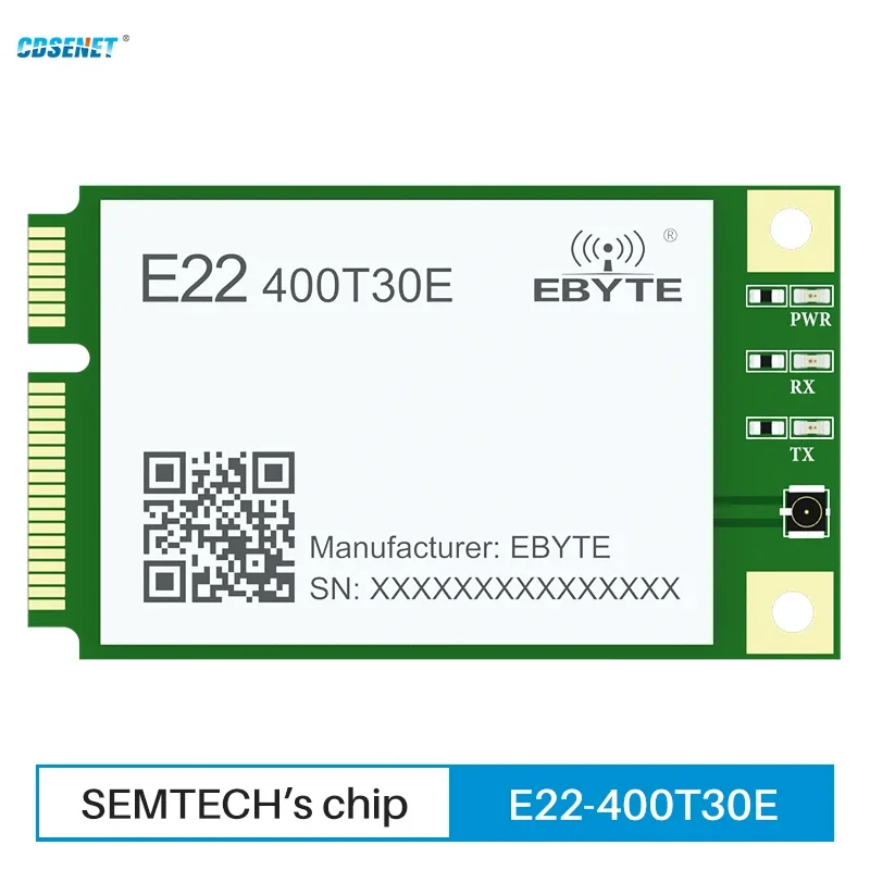 433MHz 470MHz Lora Wireless Module CDSENET E22-400T30E 30dbm 10KM Relay Network UART RS485 RS232 USB RSSI LBT AIR WAKE UP