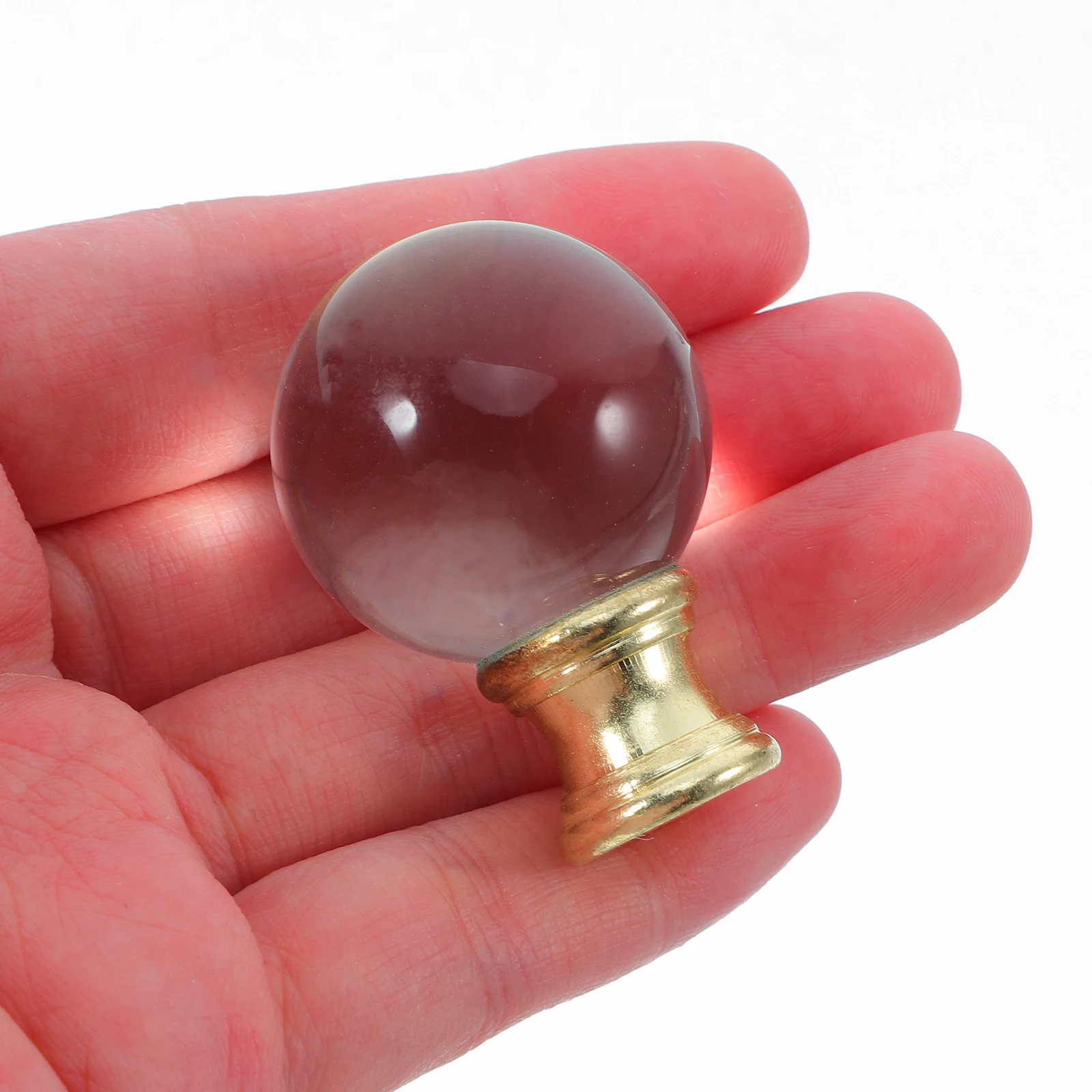 

Clear Glass Lamp Finial Replacement Decorative Shade Head Screw On Glass Lampshade Holder For Table Ceiling Light