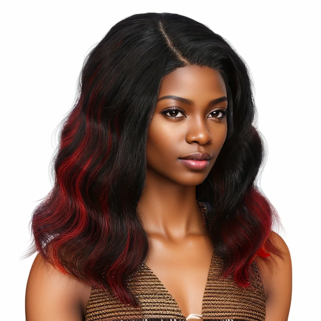 

250% Mixed Red Color BOB Body Wave Human Hair Wigs 13X1 5x1 Transparent T Part Lace Wig Brazilian Remy Hair Lace Front Wigs