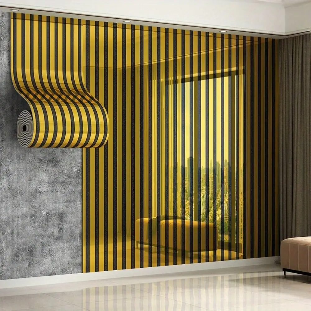 Self-Adhesive Imitation Wood Grain Wallpaper Peel and Stick Thickened Artificial Grille Wall Sticker Wear-Resistant Waterproof