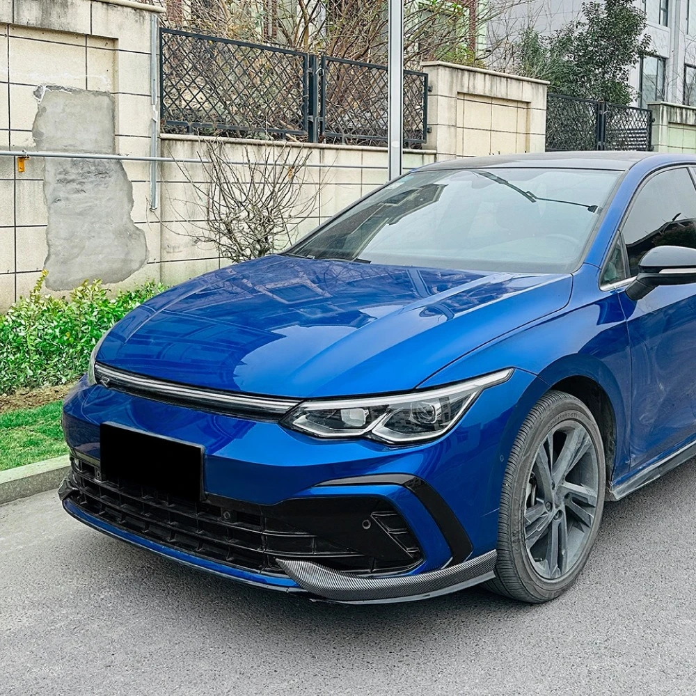 For VW Golf 8 MK8 GTI/R-Line 2020-2024 - CS Style Front Bumper Canards, ABS Plastic Air Dives, Tuning Aero Kit (Left+Right Set) view 3
