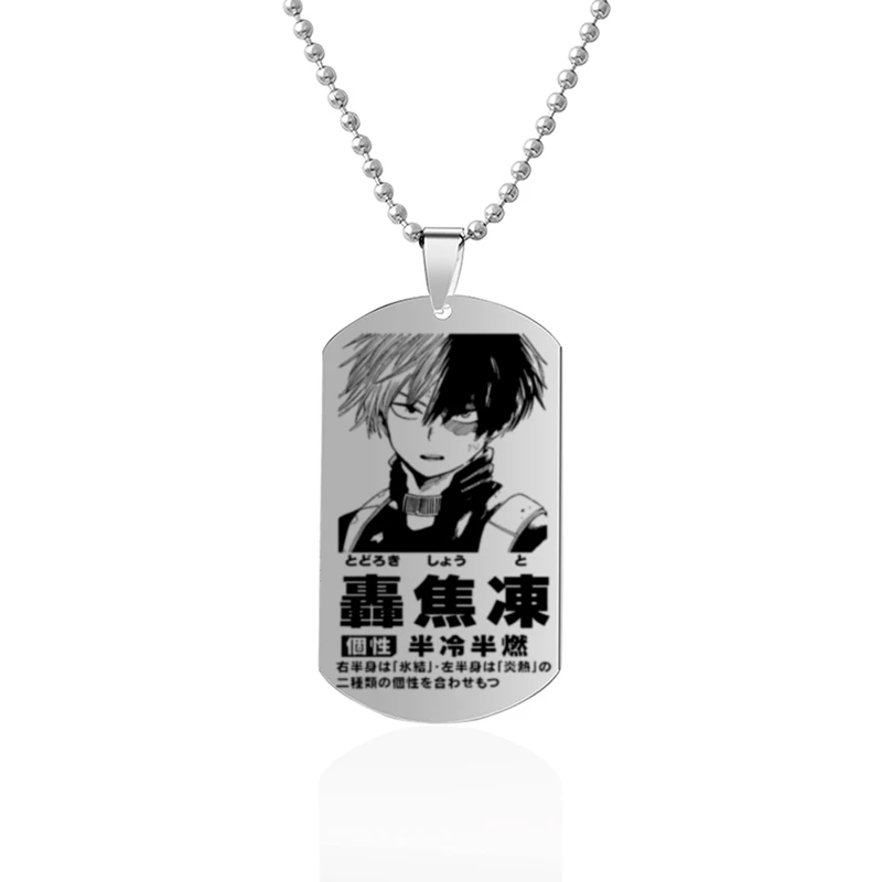 Stainless Steel Necklace Anime My Hero Academia Bakugou Katsuki Character Pendant Necklace Cosplay Personality Pendant For Fans