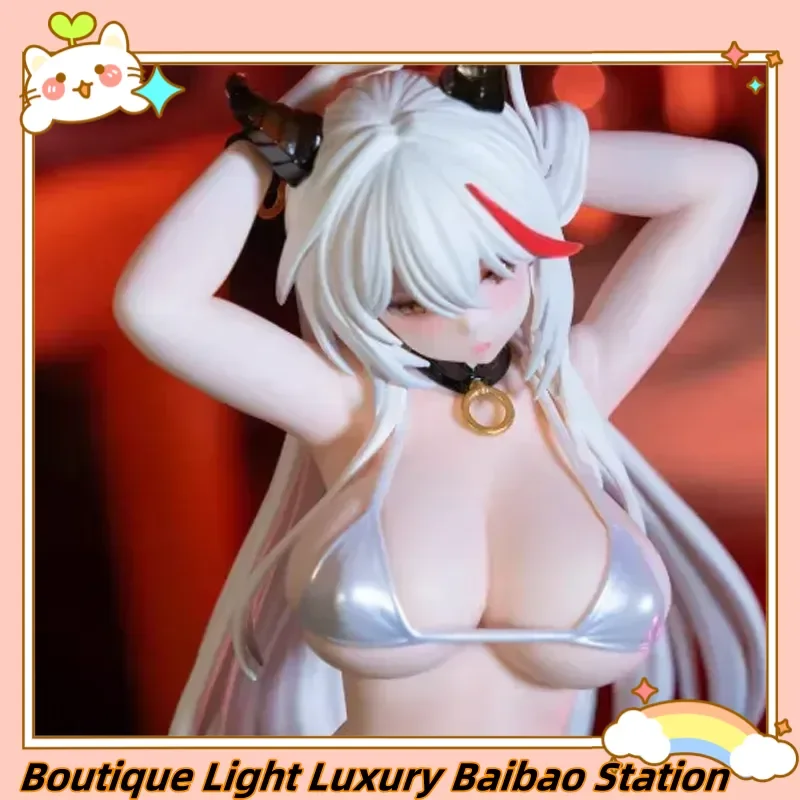 

Фигурка аниме-девушки Аги из Azur Lane, 28 см, в бикини, в коробке, коллекционная, настольное украшение для коллекции отаку