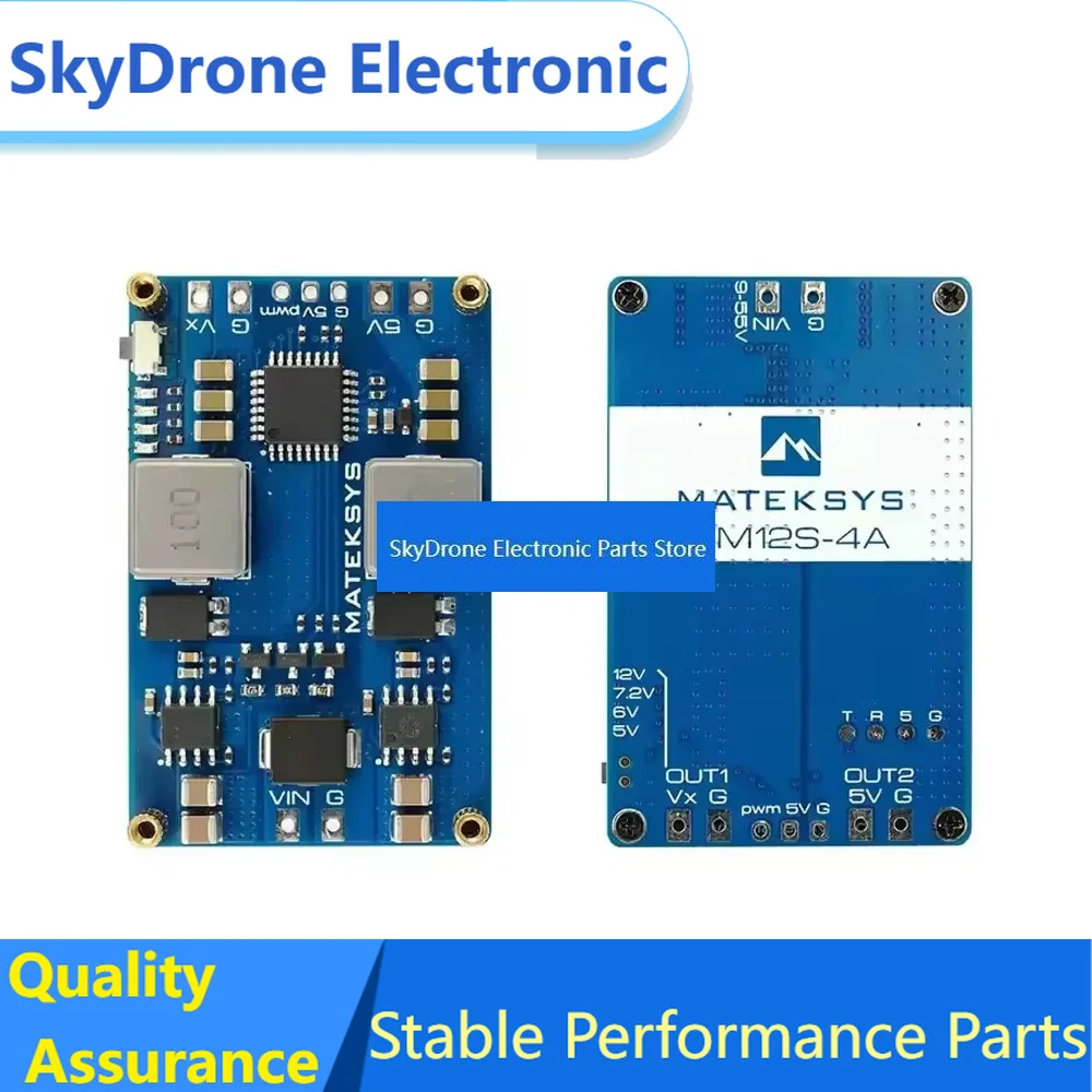 SkyDElMATEKSYS PM12S-4A Power Module 3-14S 9-55V DC Input PWM ESC TVS Protection For RC FPV Airplane Quadcopter Helicopter