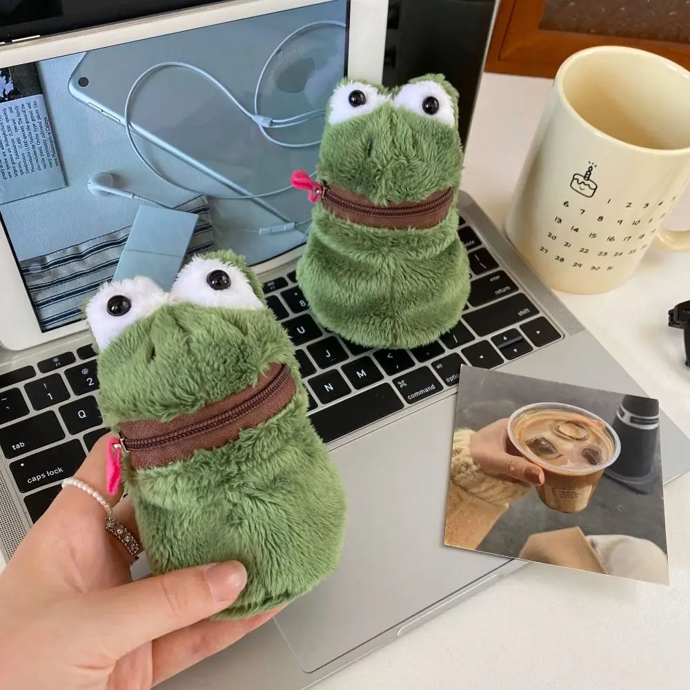 الإبداعية الضفدع عملة المحفظة البسيطة أفخم سماعة حقيبة سعة كبيرة الكرتون حقيبة التخزين