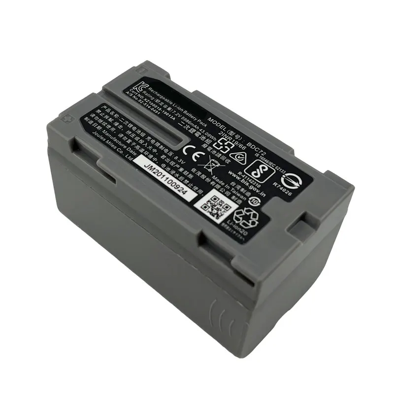 5PCS BDC72 Battery For Top-con GM-52 OS/ES FX101 Total Station Surveying Battery Li-ion 7.2V 5986mAh Instrument Battery