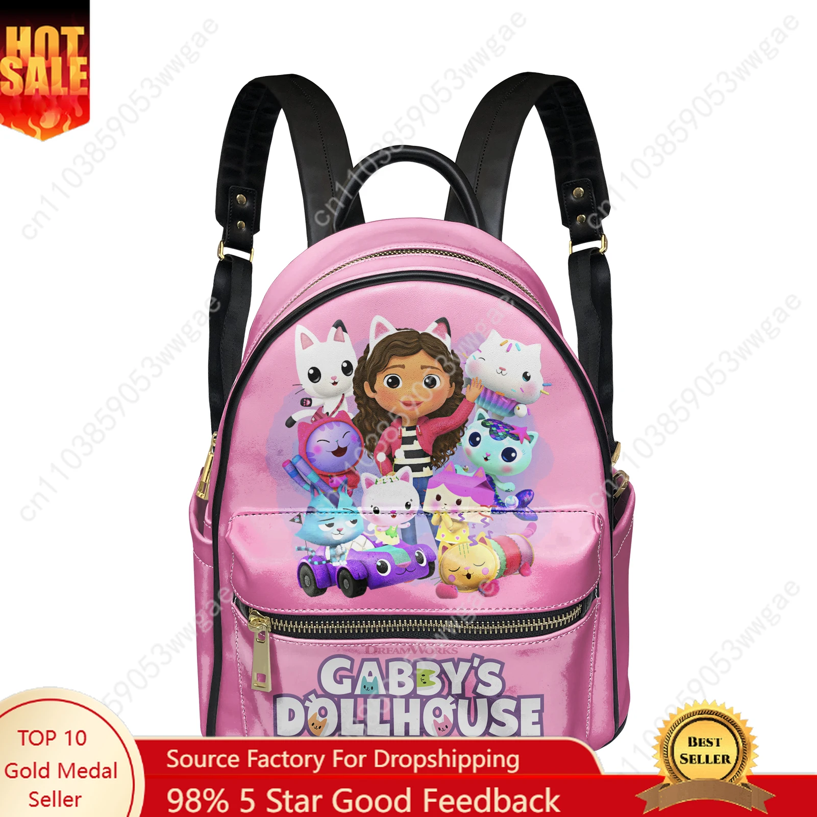 

Gabby's Dollhouse Backpack Womens Mens Knapsack Tailor-made Double Shoulder Bags Business Travel Bookbags Rucksack Gift Daypack