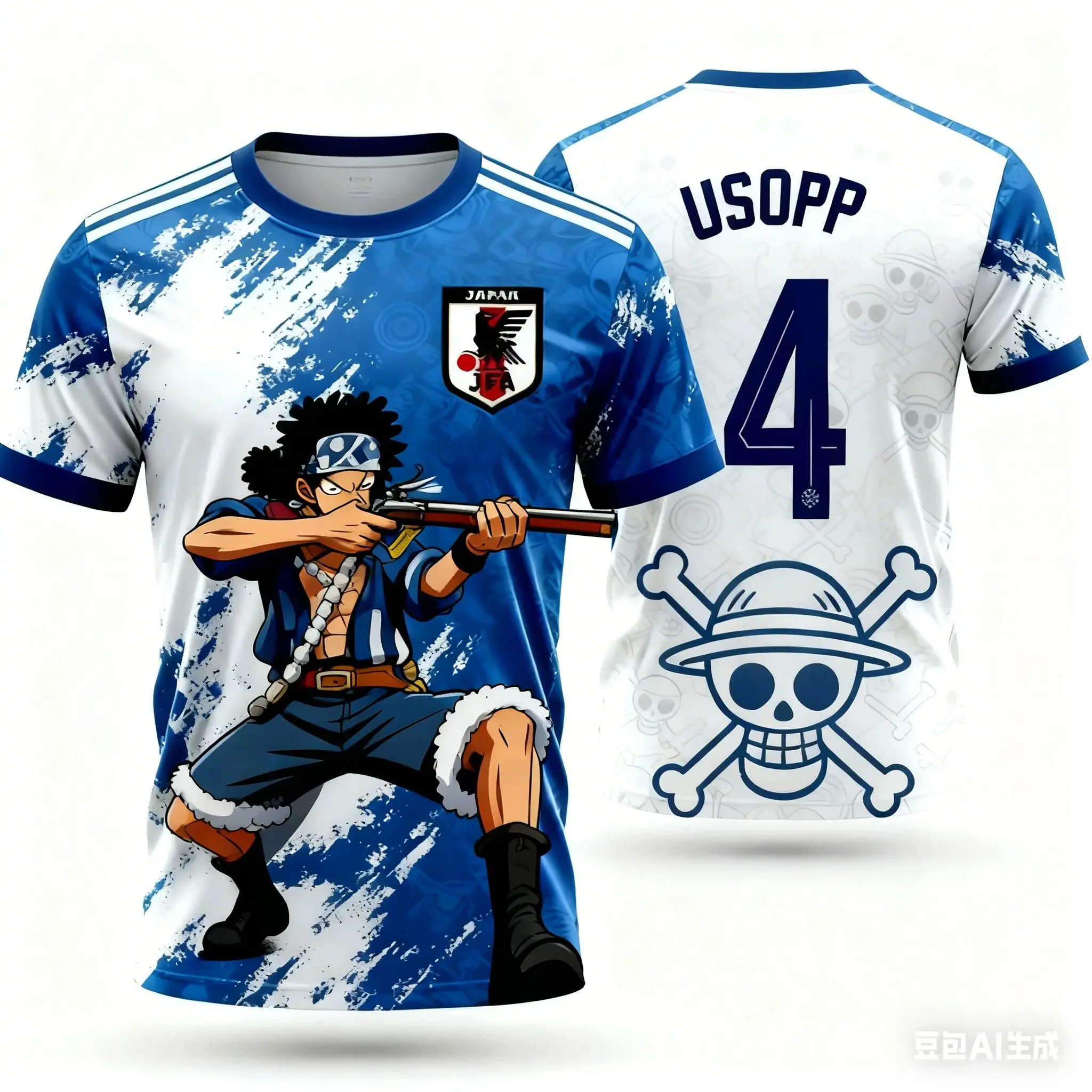 

Japan One Piece Luffy Football Jersey Men T-shirt Kids Football Special Jersey Kit Adult Men's/Women's Quick-Drying Sweatshirt