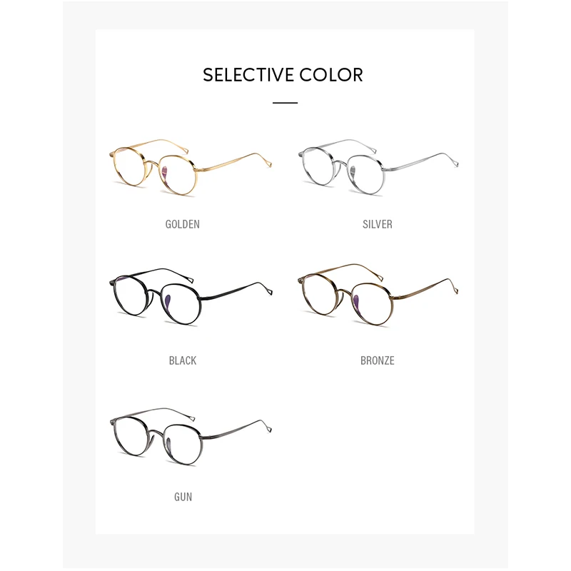 2015 جولة النظارات التيتانيوم الرجعية مربع إطارات النظارات الرجال النساء النظارات إطارات النظارات الأعمال الكورية إطار نظارات