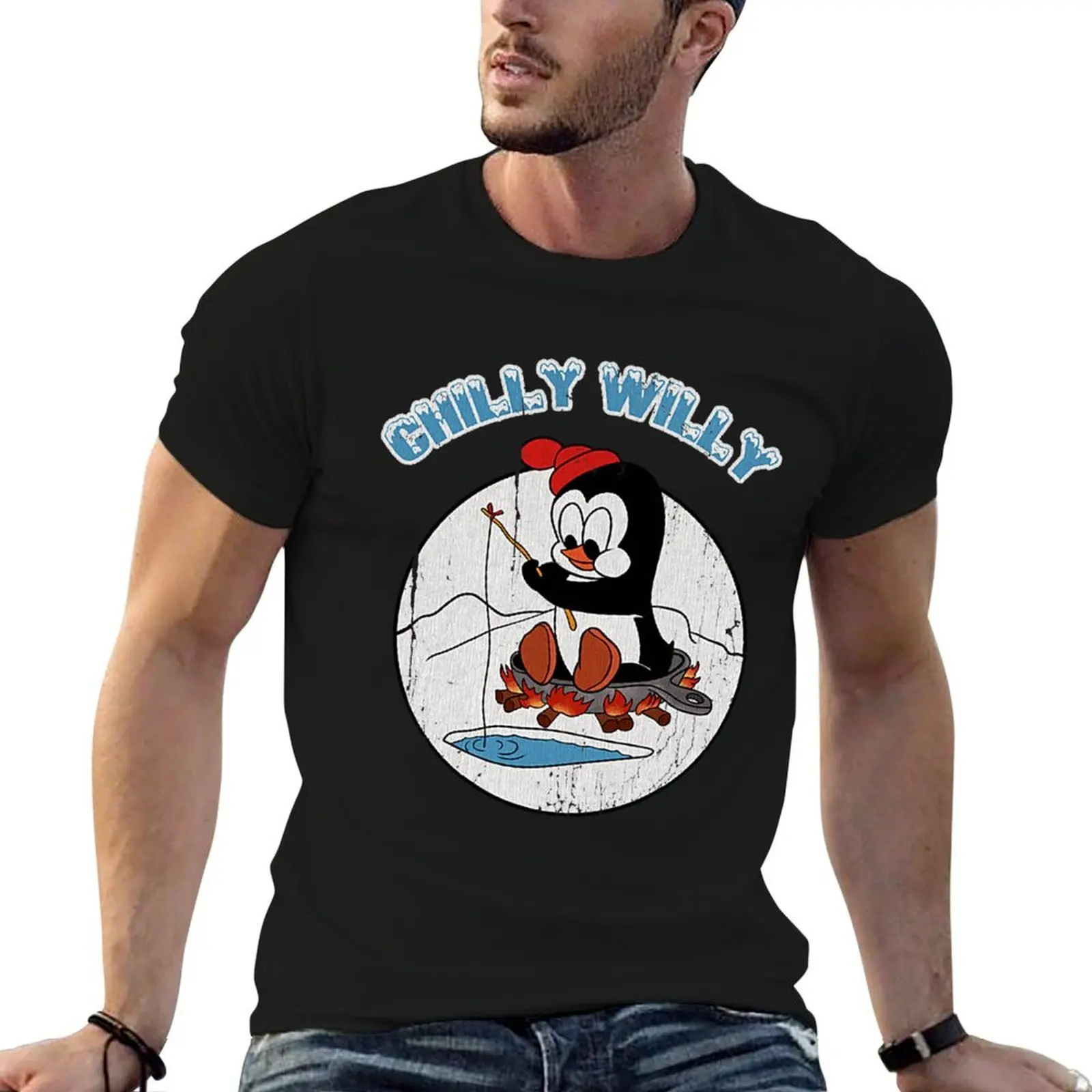 Distressed Chilly willy T-Shirt new edition Clothing oversized t shirts for men