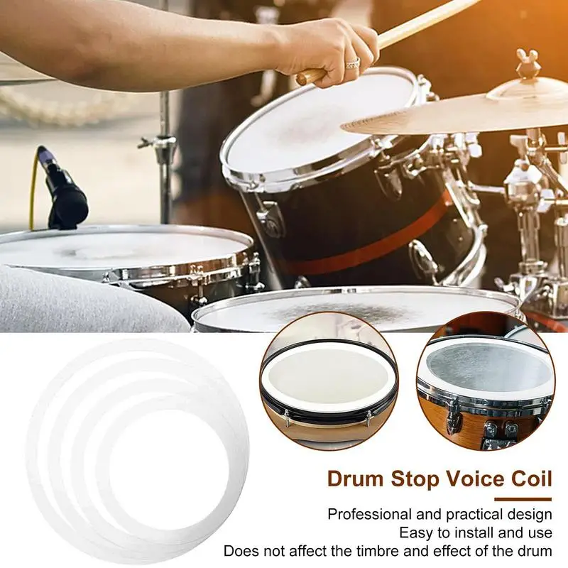 Dampening Rings Drum Dampeners Drum Overtone Ring Concert Snare Drumheads Drum Mufflers Dampening Rings Concert Drum Silencer