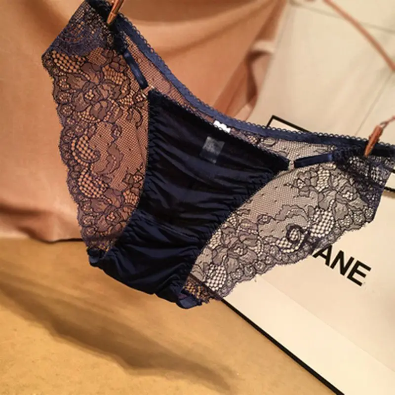 Sexy Women's Lace Ladies Panties Comfortable Underwear No Trace Ice Silk Student Panties Female Temptation Triangle Panties New