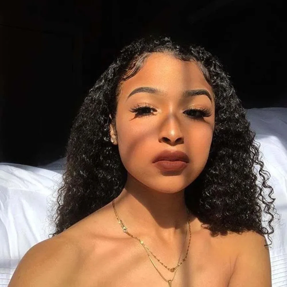 غلويليس الأفرو الباروكات شعر الإنسان شعر طبيعي مفرود الباروكات 4x4 HD الدانتيل بوب شعر بشري قصير الباروكات 100% جودة الشعر البشري ﻿