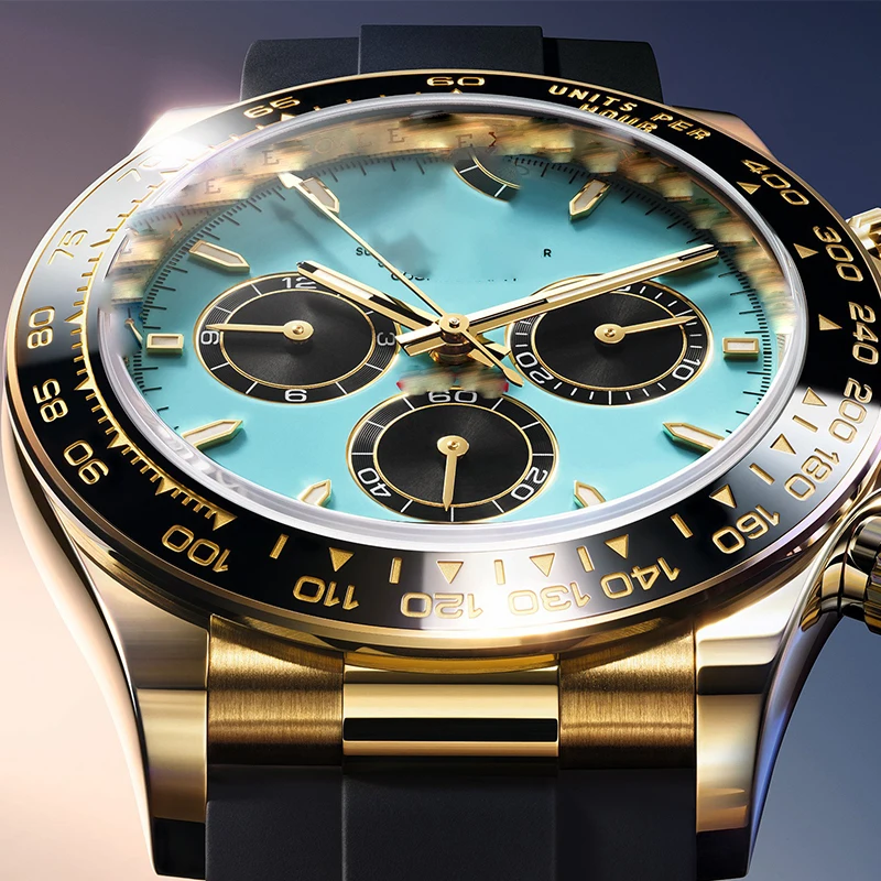 ساعة 38.5*30.6 ملم بإطار سيراميك تناسب دايتونا 126518 126509 ساعة SUB YACHT-MASTER